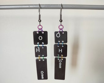 OH Shift! Computer Keyboard Key Earrings (can be converted to clip-on)