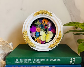 Neon Nocturne - Real Butterfly & Beetle Art; Real Dried Botanicals; Rainbow Rhinestones