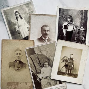 Cabinet Card; Real Cabinet Card Photo; Antique Picture; Witchy Goth Decor; Dark Academia