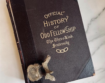 1904 Official History of Odd Fellowship the Three-Link Fraternity: Antique Book; Occult; Witchy; Dark Academia
