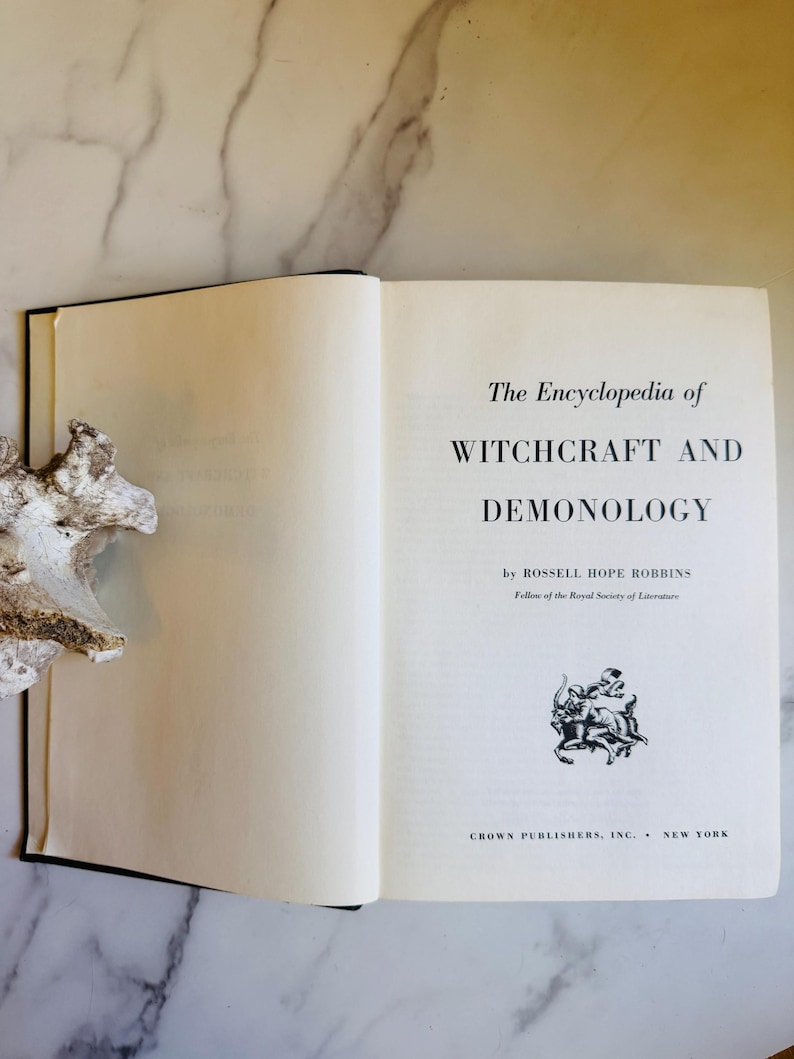 1959 Encyclopedia of Witchcraft and Demonology, Antique Occult Text image 2