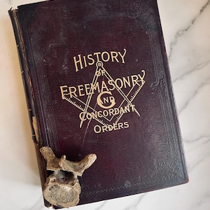 1912 Official History of Freemasonry and Concordant Orders; Antique Book; Freemason; Masons; Occult; Witchy; Dark Academia