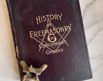 1912 Freemasonry History Book, Antique Occult Text