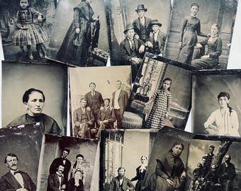 Tintype Photo; Real Tintype; Antique Picture; Witchy Goth Decor; Dark Academia