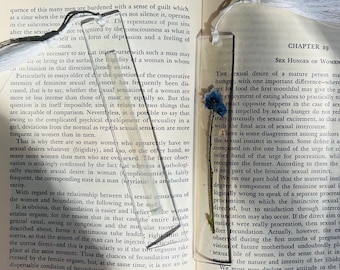 Acrylic Bookmark; Real Dried Botanicals; Real Crystal; Witchy Goth Cottagecore Dark Academia