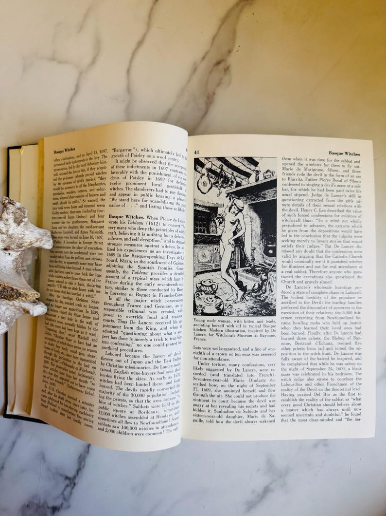 1959 Encyclopedia of Witchcraft and Demonology, Antique Occult Text image 4