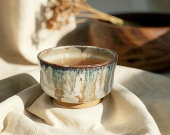 Handmade Ceramic Bowl – Nature Started It, We Finished It | One-of-a-Kind for Tea, Matcha & Aesthetic Chaos