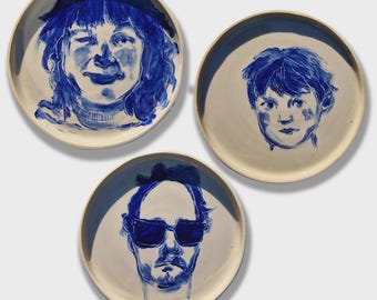 Personalized Hand-Painted Plate – Custom Portrait from Photo | Baby & Child Gift Idea, Ceramic Keepsake, Unique Illustration