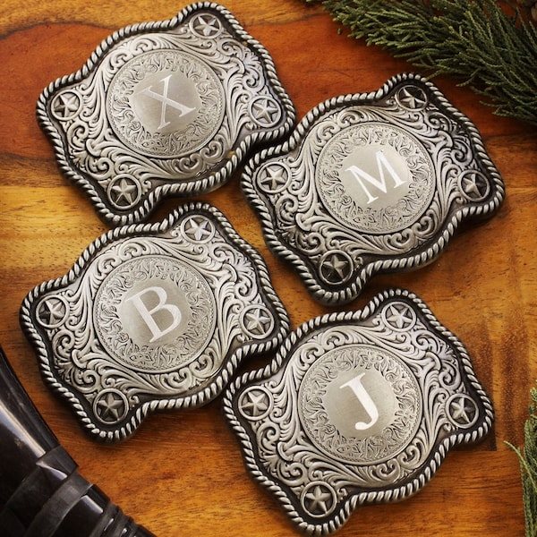 Engraved Western Belt Buckle: Personalized Groomsmen Gift