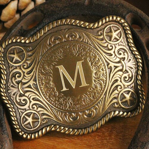 Made in USA Personalized Silver Belt Buckle Groomsman Belt Etsy
