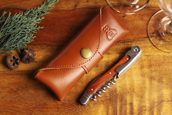 Laguiole Wine Opener with Leather Pouch: Personalized Corkscrew