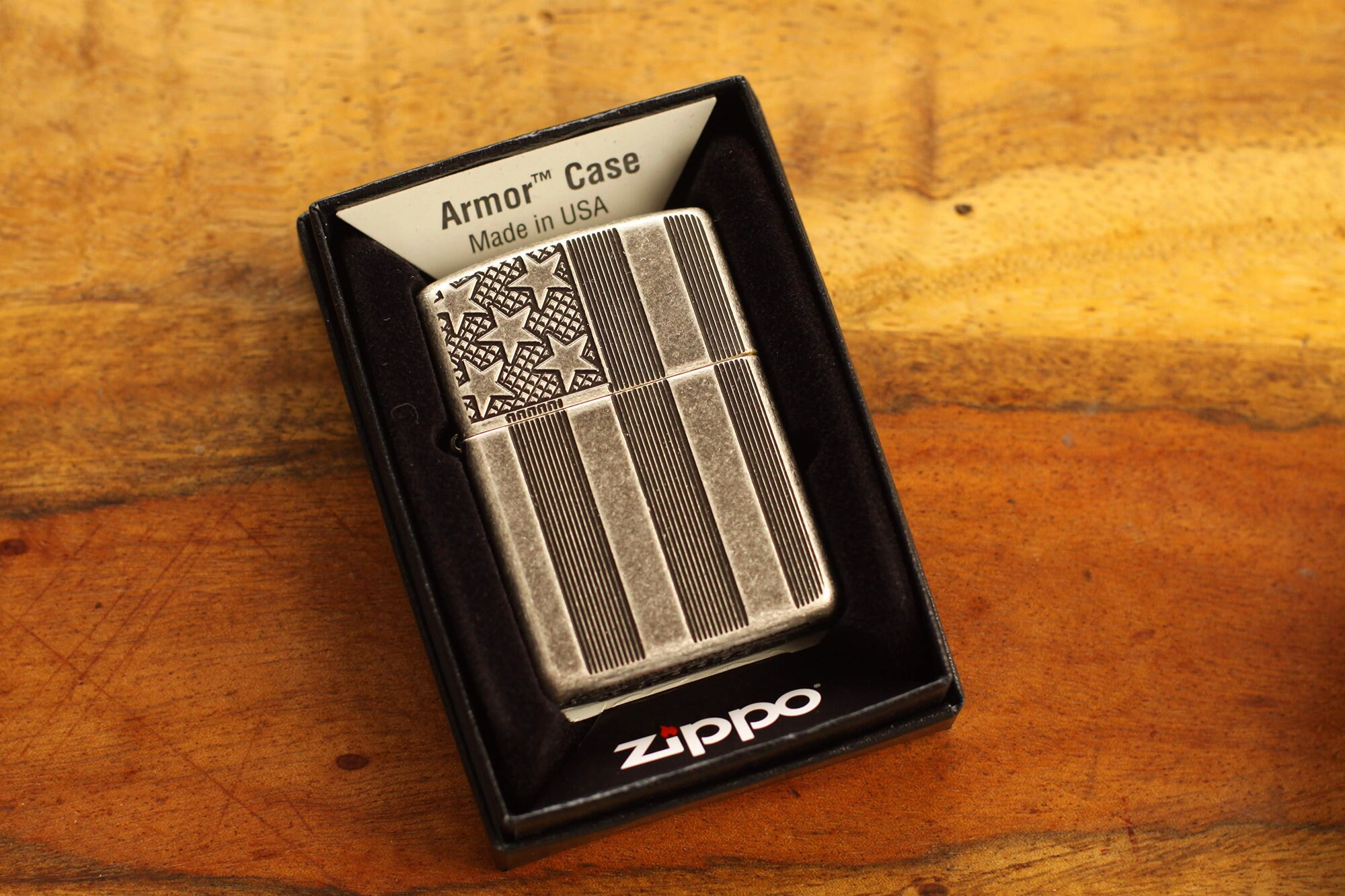 USA Flag Zippo© Armored Case Zippo© Lighter USA Lighter Zippo