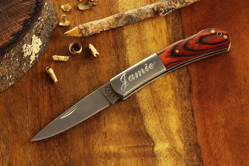 SET OF 4 Groomsmen Personalized Knives Engraved Pocket Knife Etsy