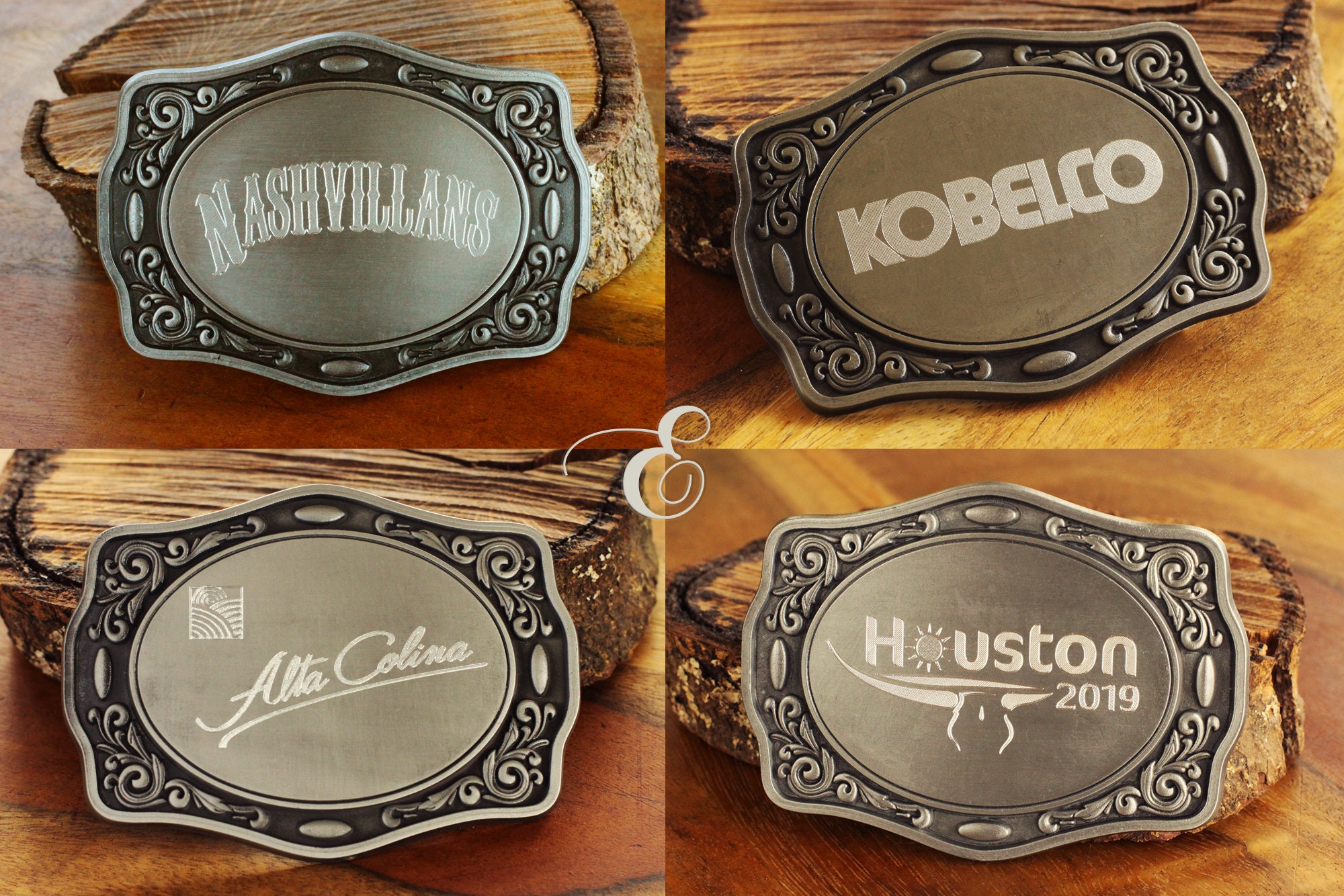 SET OF 4 Engraved Belt Buckle, Personalized Belt Buckle, Groomsman Belt