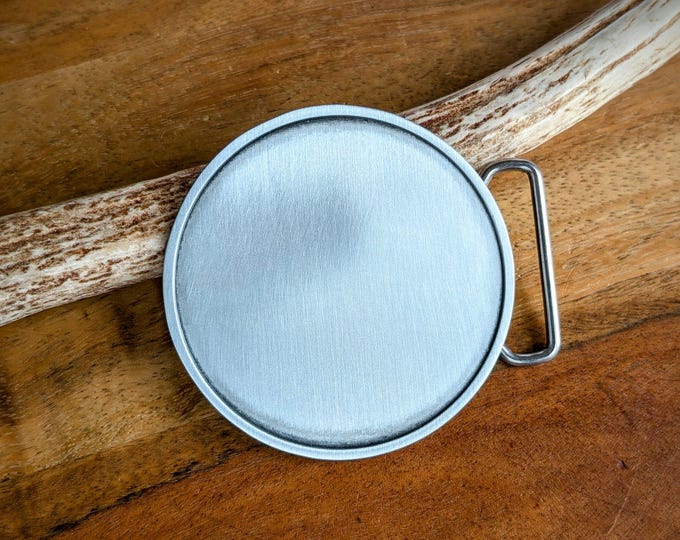 Engraved Silver Belt Buckle: Custom Monogram Buckle