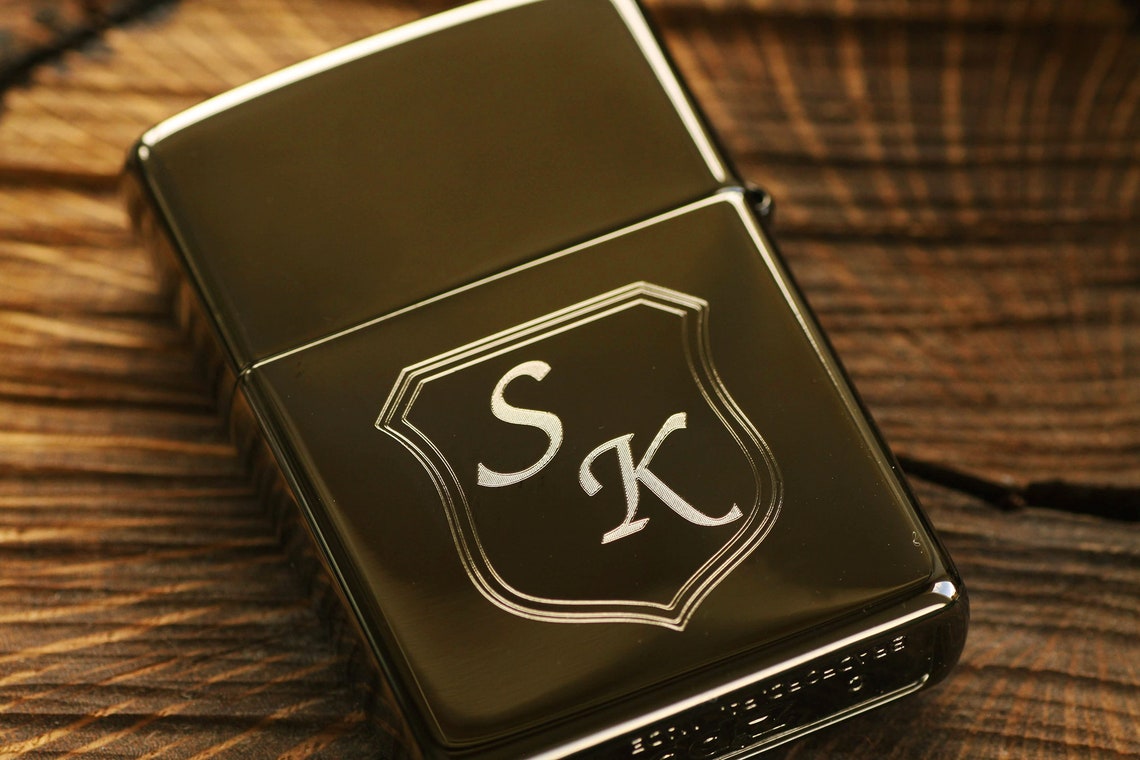 Zippo grabado en gris gunmetal© más ligero Zippo de hielo Etsy