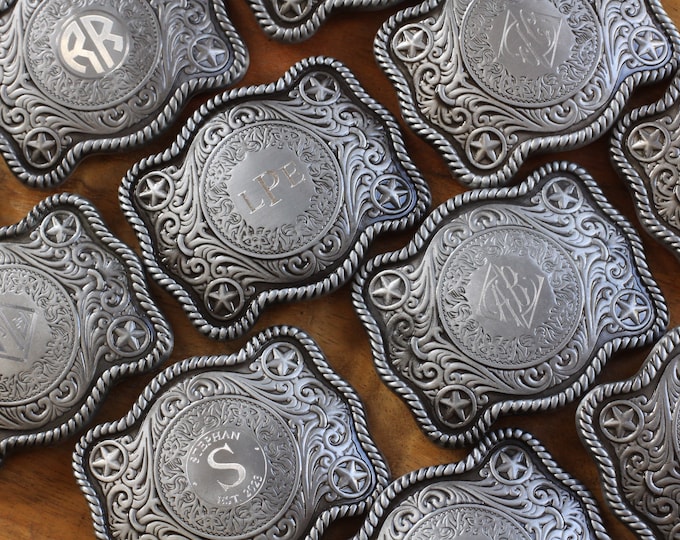 Belt Buckle with Already Engraved with Random Engraving, Not Customization Available