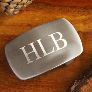 Engraved Solid Steel Belt Buckle, Personalized Satin Silver Belt Buckle, Groomsman Belt Buckle, Cowboy Belt Buckle, Belt Buckle For Him