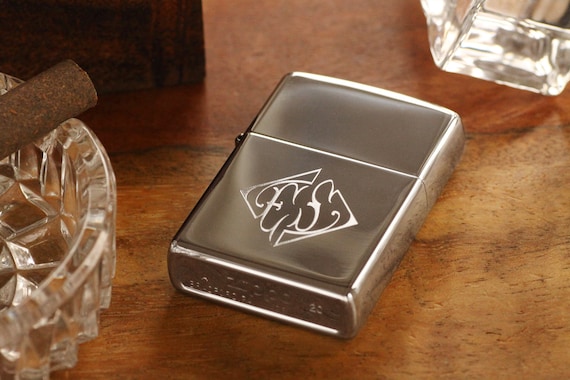 Engraved Chrome Zippo Lighter: Personalized Silver Gift
