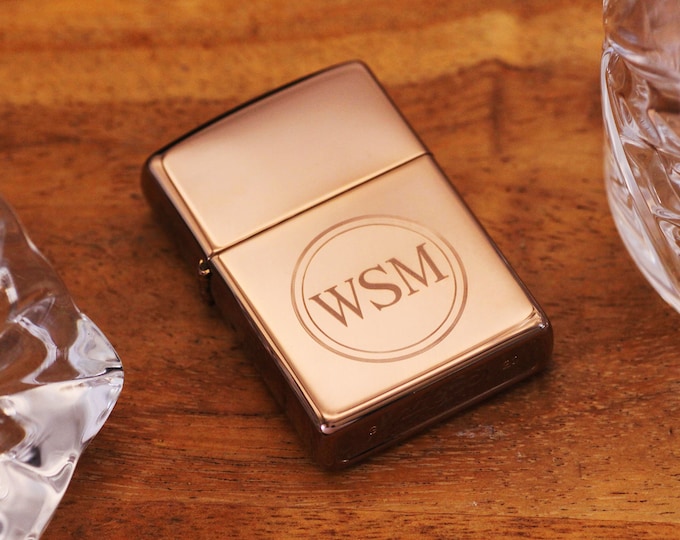 Rose Gold Zippo© Lighter, Personalized High Polish Rose Gold Lighter, Custom Rose Gold Lighter, Bridesmaid Lighters