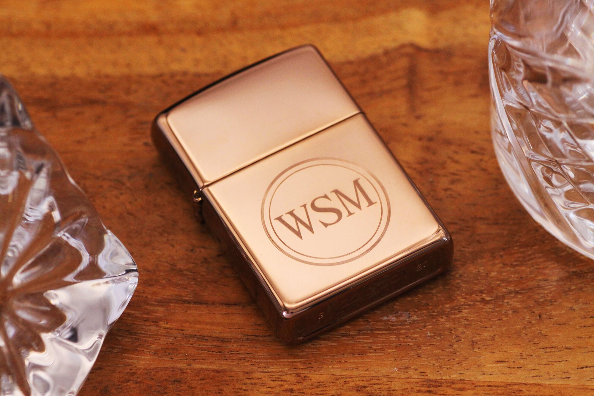 Rose Gold Zippo© Lighter, Personalized High Polish Rose Gold Lighter, Custom Rose Gold Lighter