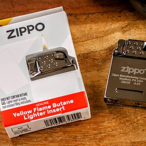Yellow Flame Butane Lighter Insert, Zippo Lighter Insert
