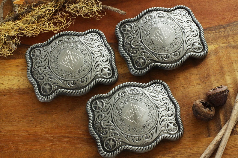 Engraved Custom Belt Buckle, Personalized Groomsmen Cowboy Belt Buckle image 5