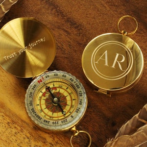 Personalized Compass - Personalized Engraved Groomsman Gift - Engraved Gold Compass