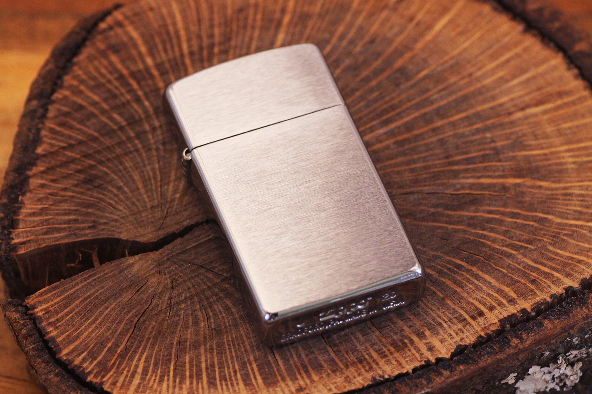 Brushed Chrome SLIM Zippo© Lighter - Personalized Satin Chrome - Custom Silver Lighter - Lighters