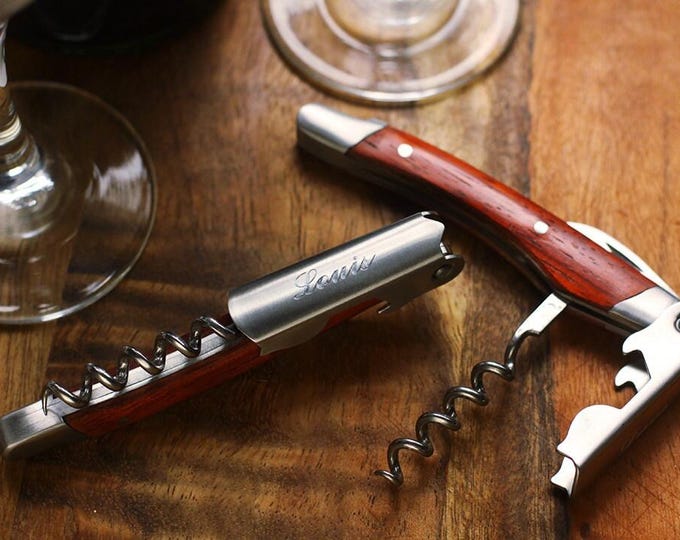 Engraved Wine Corkscrew Bottle Opener Personalized Groomsmen Wedding Gifts  Party Favors