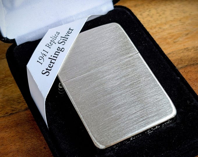 1941 Replica Hand Satin Sterling Silver Zippo