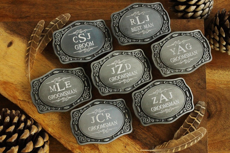 Engraved Satin Silver Belt Buckle Personalized Belt Buckle Etsy