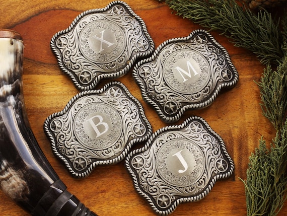 JEAN'S FRIEND also Stock in US Initial Letter M Cowboy Cowgirl Western Belt  Buckle