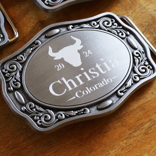 Engraved Custom Name Belt Buckle for Men, Western Belt Buckles for Weddings