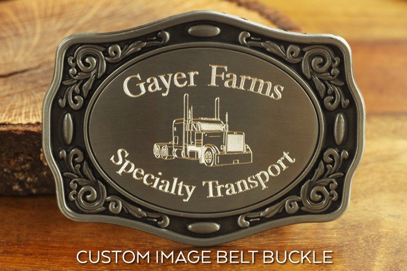 Custom Company Logo Belt Buckle image 5