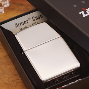 Zippo Pattern Design Armor High Polish Brass Pocket Lighter