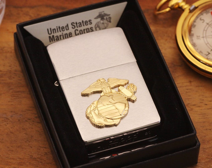 Official US MARINES Zippo© Lighter, Engraved MARINES Zippo ©