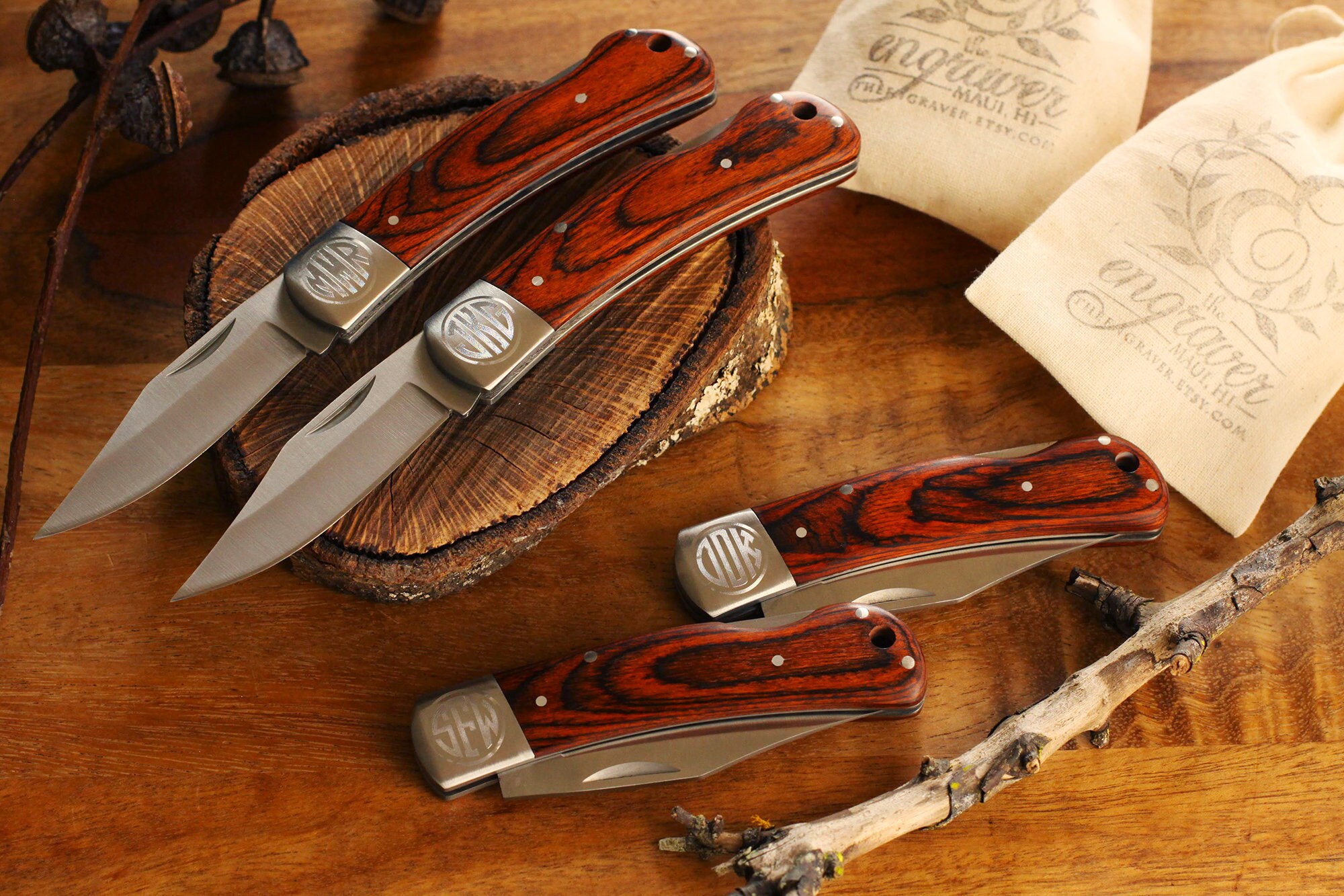 SET OF 11 Engraved Pocket Knives Groomsmen Personalized Etsy