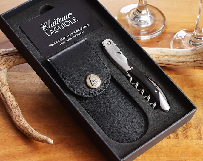 Personalized Chateau Laguiole Corkscrew: Grand Cru Ebony Wine Opener