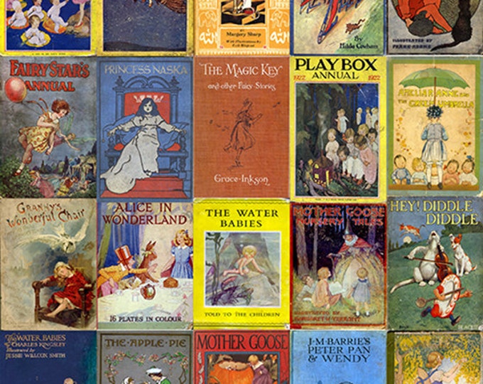 Vintage Childrens Story Book Covers Ephemera Clip Art Digital Collage ...