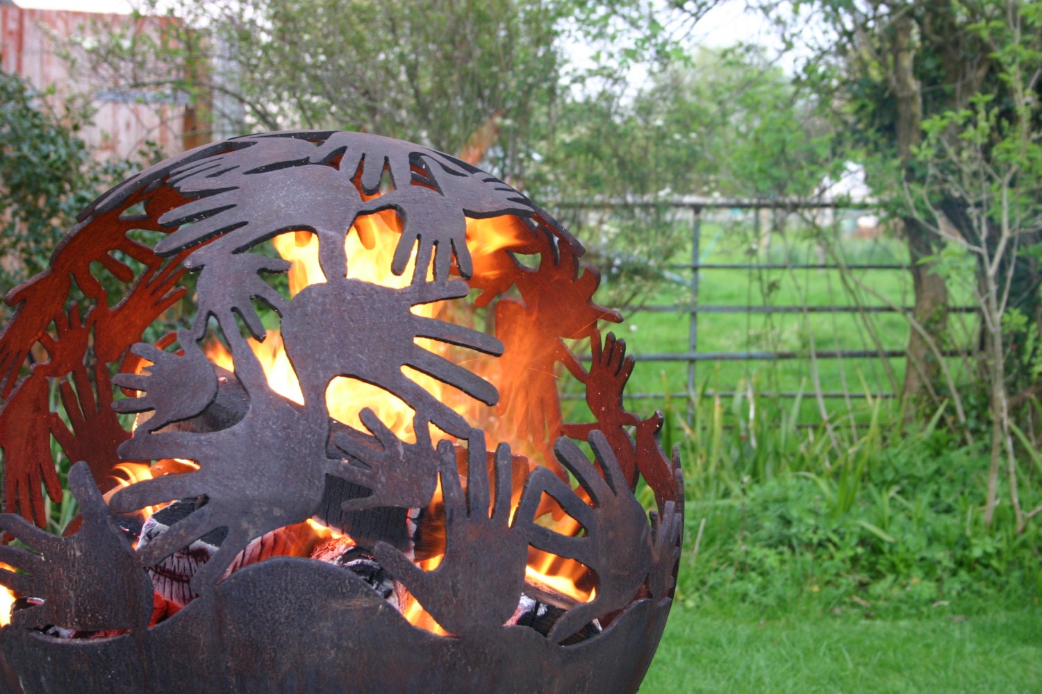 Fire Sphere 700mm Sculptural Fire Pit Etsy