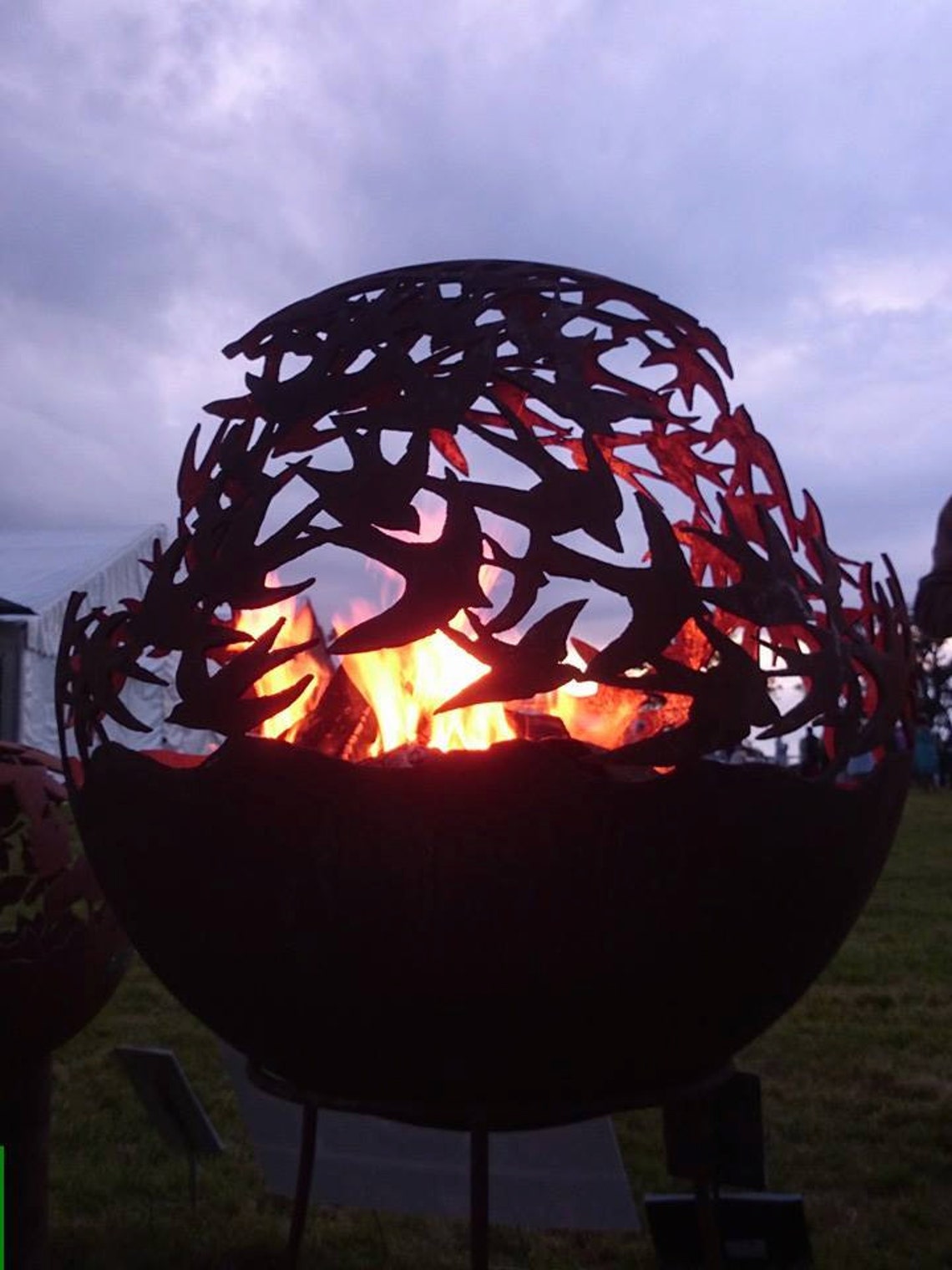 Fire Sphere 900mm Sculptural Fire Pit ''swallow Etsy