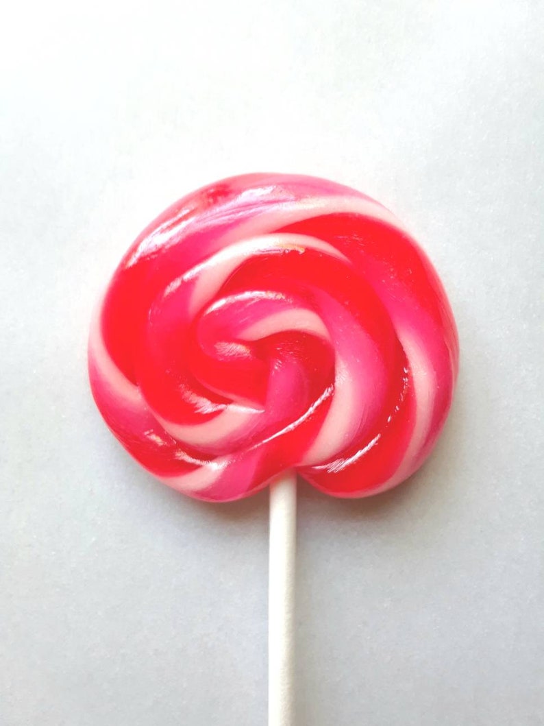 Swirl Lollipops Cherry Flavor Twirly Lollies 2 Etsy