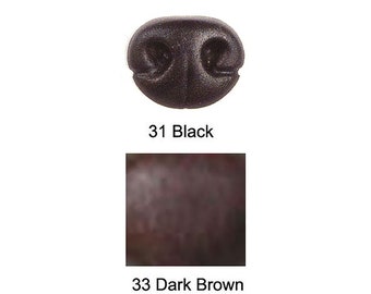 16mm Plastic Soft Nose 16mm x 13mm Article 01M Black or Light Brown Size 2 Animal Nose Teddy Bear Stuffed Animal Plush Toy