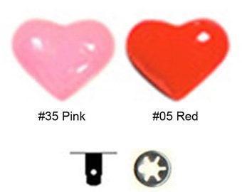 1 Plastic Safety Nose Pink or Red 10mm - 25mm Heart Shape Article 10 Animal Nose Plushie Valentine Teddy Bear Stuffed Animal Plush Toy