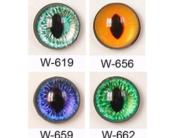 1 Pair 24mm Article W Plastic Safety Eyes Oval Pupils Plastic Washers Cat Dragon Marked Down due to Small FLAWS Rough Edges Teddy Bear Plush