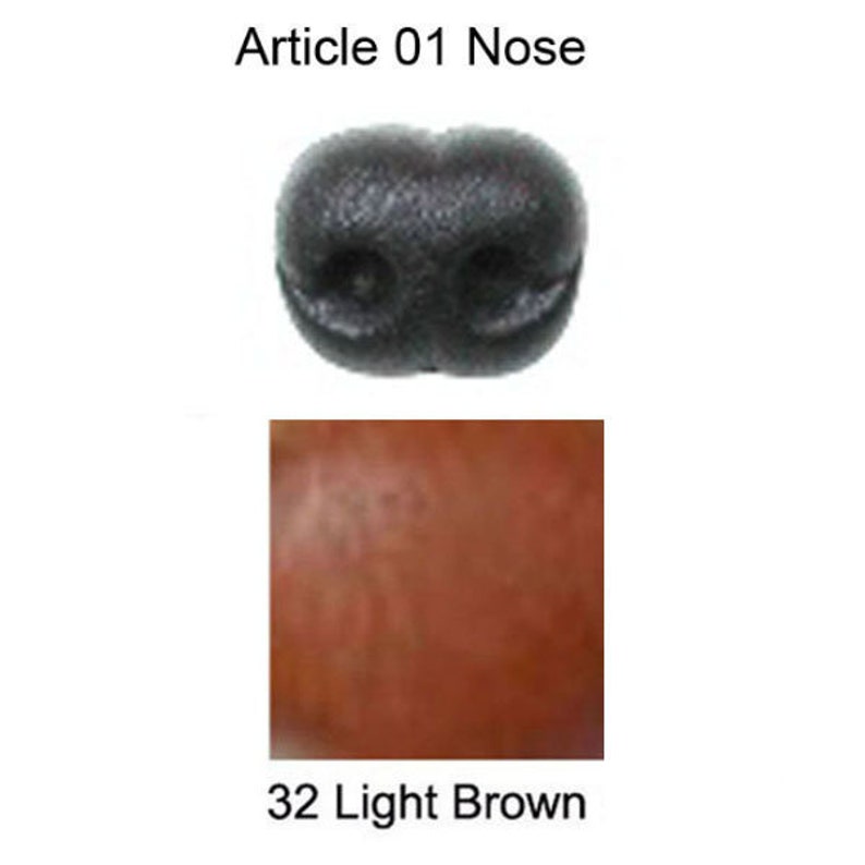 16mm Plastic Soft Nose 16mm x 13mm Article 01M Black or Light Brown Size 2 Animal Nose Teddy Bear Stuffed Animal Plush Toy