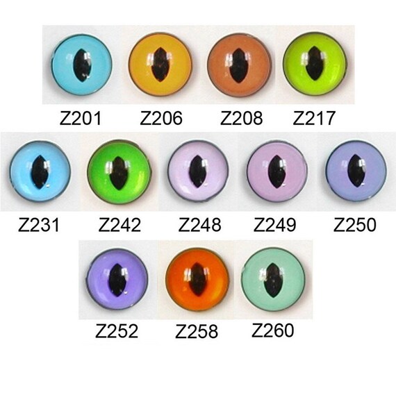 1 Pair 20mm Article Z Plastic Safety Eyes Oval Slit Pupils - Etsy