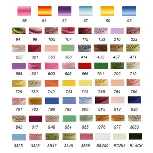 1 Ball DMC Brilliant Tatting Cotton Thread Size 80 100% mercerized cotton 91m 100 yds Colorfast Lace Making Spécial Dentelles Article 19