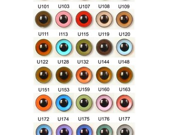 1 Pair 27mm Article U Plastic Safety Eyes Round Pupil Plastic Washers Marked Down due to Small FLAWS Rough Edges Teddy Bear Plush Toy